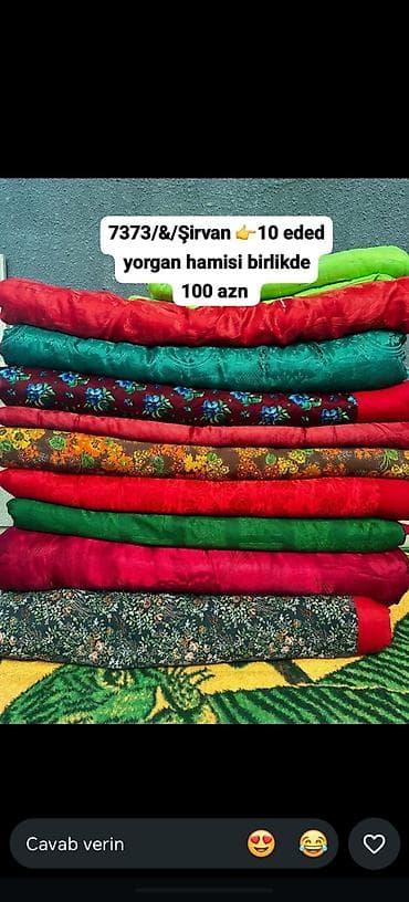 Məhsul: Yorgan dəsti (10 ədəd) Təsvir: - Rəngarəng, naxışlı və lalafo.az -da Məhsul: Yorgan dəsti (10 ədəd) Təsvir: - Rəngarəng, naxışlı və