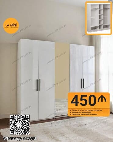 Açılan, 4 qapılı Düz dolab, Qarderob, paltar dolabı lalafo.az -da Açılan, 4 qapılı Düz dolab, Qarderob, paltar dolabı