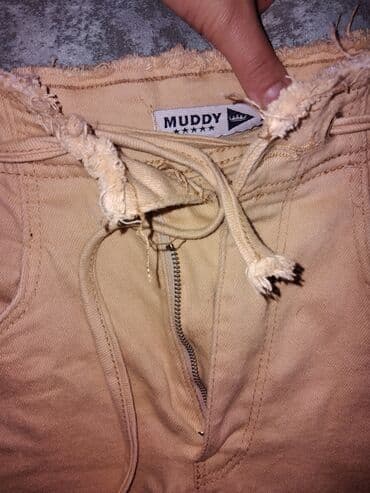 MUDDY brend qadın şalvarı - Rəng: açıq bej/qum rəngi - Ölçü: 26 lalafo.az -da MUDDY brend qadın şalvarı - Rəng: açıq bej/qum rəngi - Ölçü: 26