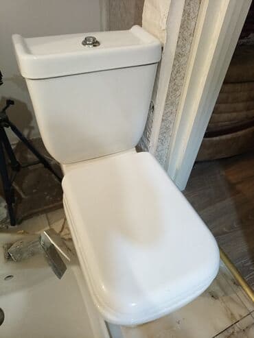 Sanitar qarnitur – unitaz və künc əl üzüyü (lavabo) komplekti - Ağ lalafo.az -da Sanitar qarnitur – unitaz və künc əl üzüyü (lavabo) komplekti - Ağ