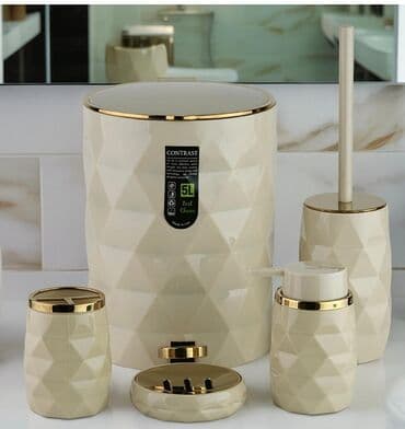 Другие хозтовары: Vanna Otağı Aksesuar Dəsti – "Contrast" ✨ Dizayn: 2025-2026 yeni at lalafo.az — 6 Другие хозтовары: Vanna Otağı Aksesuar Dəsti – "Contrast" ✨ Dizayn: 2025-2026 yeni — 6