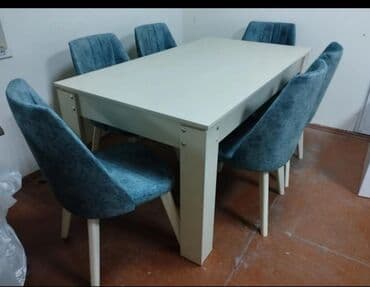 Qonaq otağı üçün, Yeni, Açılan, Dördbucaq masa, 6 stul lalafo.az -da Qonaq otağı üçün, Yeni, Açılan, Dördbucaq masa, 6 stul