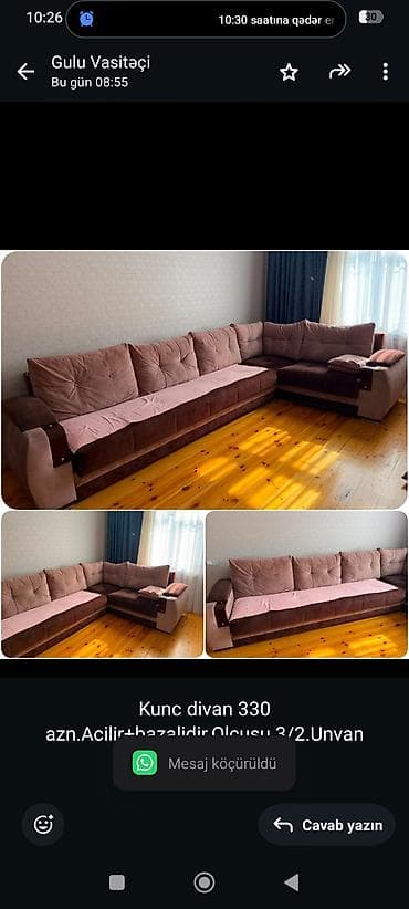 Kunc divan 330 azn.Acilir+bazalidir.Olcusu 3/2.Unvan lokbatan (Gülü) at lalafo.az Kunc divan 330 azn.Acilir+bazalidir.Olcusu 3/2.Unvan lokbatan (Gülü)