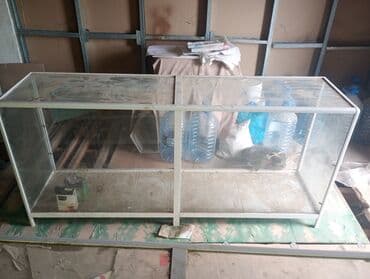 Şüşə vitrin stendi - Material: temperli şüşə panellər, metal (ağ lalafo.az -da Şüşə vitrin stendi - Material: temperli şüşə panellər, metal (ağ