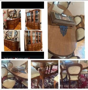 Təcili satılır‼️📢Endirim edildi‼️Qorka,masa dəsti 6 stulla,kamod lalafo.az -da Təcili satılır‼️📢Endirim edildi‼️Qorka,masa dəsti 6 stulla,kamod