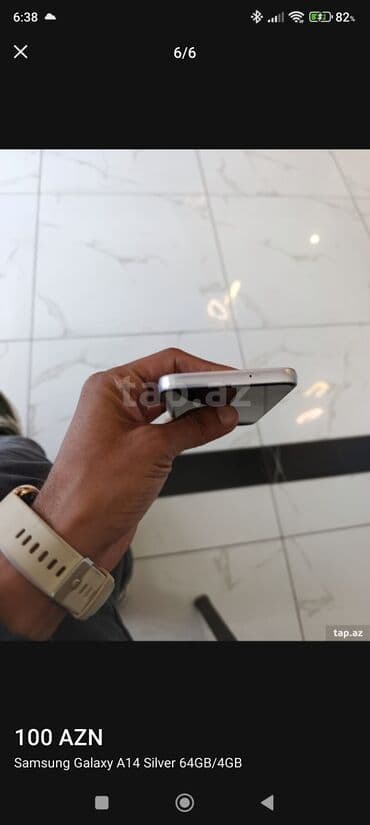Samsung Galaxy A14, 64 GB, rəng - Gümüşü, Barmaq izi lalafo.az -da Samsung Galaxy A14, 64 GB, rəng - Gümüşü, Barmaq izi