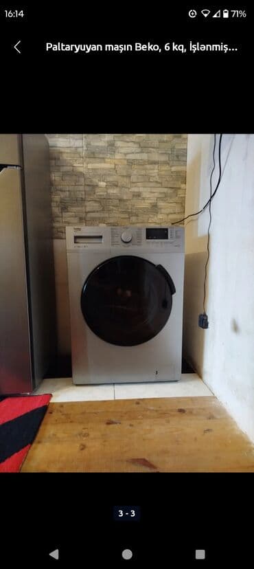 Paltaryuyan maşın Beko, 6 kq, Avtomat, Qurutmasız lalafo.az -da Paltaryuyan maşın Beko, 6 kq, Avtomat, Qurutmasız