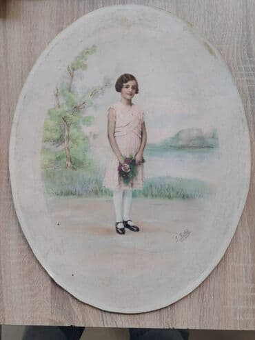 Художественная работа на бумаге — портрет девочки Оригинальная lalafo.az -da Художественная работа на бумаге — портрет девочки Оригинальная