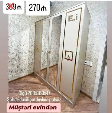 Açılan, 3 qapılı Düz dolab, Qarderob, paltar dolabı lalafo.az -da Açılan, 3 qapılı Düz dolab, Qarderob, paltar dolabı