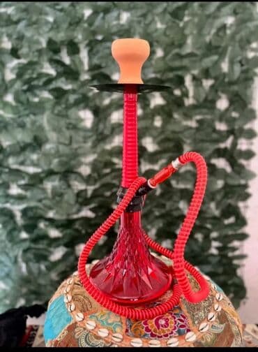 Prestij Qəlyan – qırmızı şüşə kolba və silikon şlanqlı model. - lalafo.az -da Prestij Qəlyan – qırmızı şüşə kolba və silikon şlanqlı model. -