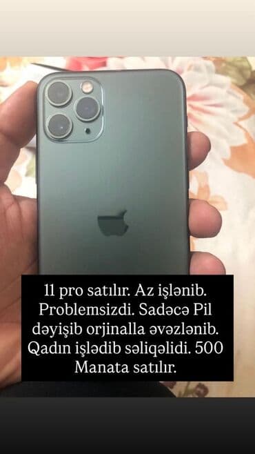 IPhone 11 Pro, Matte Midnight Green lalafo.az -da IPhone 11 Pro, Matte Midnight Green