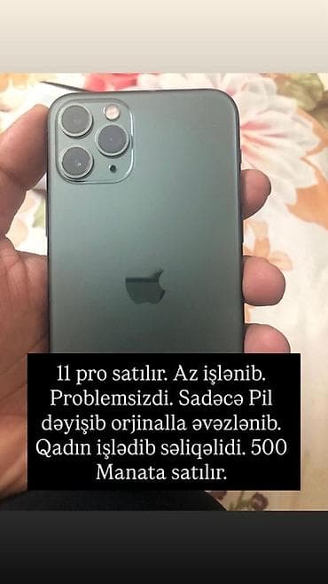 IPhone 11 Pro, Matte Midnight Green lalafo.az -da — 1 IPhone 11 Pro, Matte Midnight Green — 1