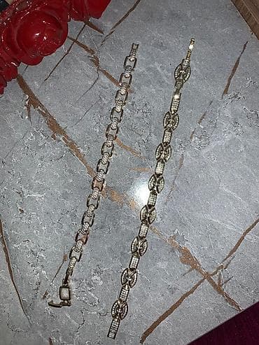 Qızılı rəngli daş-qaşlı qolbaq seti - Model: İki fərqli dizaynlı lalafo.az -da Qızılı rəngli daş-qaşlı qolbaq seti - Model: İki fərqli dizaynlı