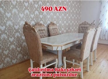Qonaq otağı üçün, Yeni, Açılmayan, Dördbucaq masa, 6 stul lalafo.az -da Qonaq otağı üçün, Yeni, Açılmayan, Dördbucaq masa, 6 stul