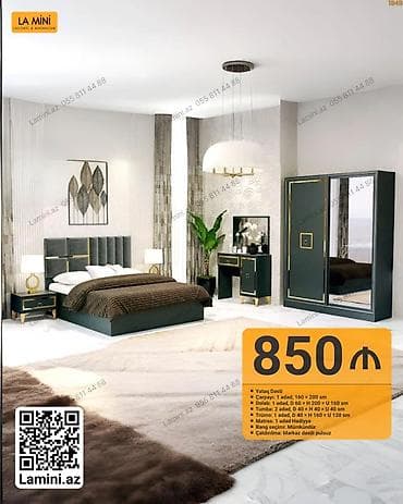 Yataq Dəsti – La Mini - Çarpayı: 1 ədəd, 160 × 200 sm - Dolab: 1 lalafo.az -da Yataq Dəsti – La Mini - Çarpayı: 1 ədəd, 160 × 200 sm - Dolab: 1
