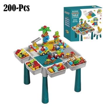 🧸 İnteraktiv Lego Oyun Masası + Dovşan Stulu + 200 Konstruktor Bloku lalafo.az -da 🧸 İnteraktiv Lego Oyun Masası + Dovşan Stulu + 200 Konstruktor Bloku