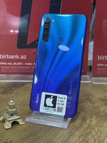 Redmi Note 8, 64 GB, rəng - Mavi, Barmaq izi lalafo.az -da Redmi Note 8, 64 GB, rəng - Mavi, Barmaq izi