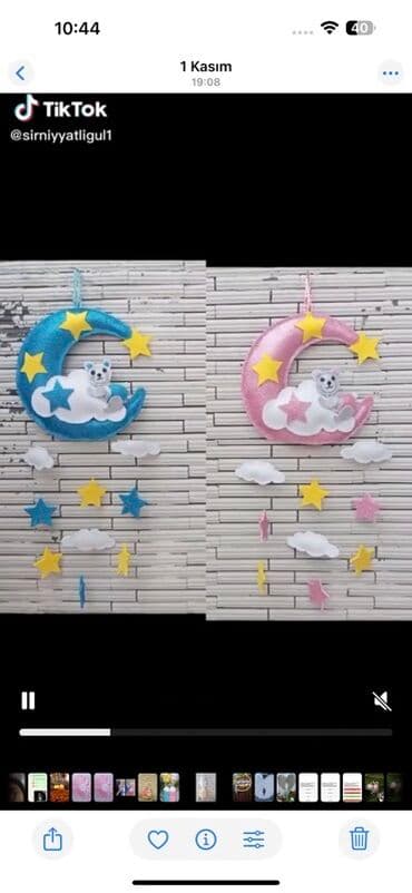 Uşaq otaqları və tədbirlər üçün əl işi dekorlar - Ay, bulud və ulduz lalafo.az -da Uşaq otaqları və tədbirlər üçün əl işi dekorlar - Ay, bulud və ulduz