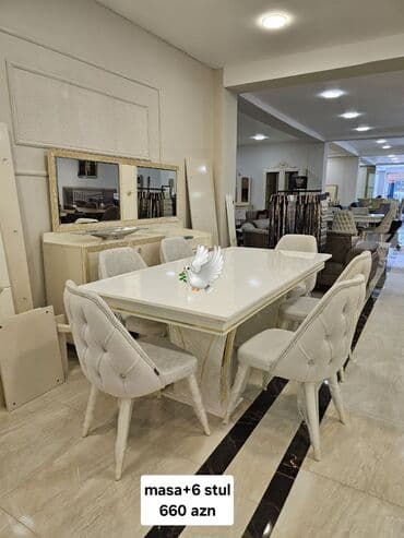 Qonaq otağı üçün, Yeni, Dördbucaq masa, 6 stul lalafo.az -da Qonaq otağı üçün, Yeni, Dördbucaq masa, 6 stul