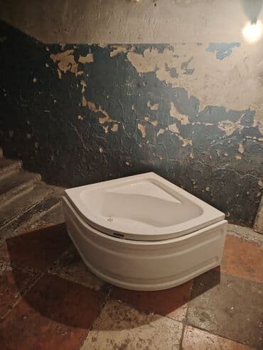 Künc akril vanna kabinəsi (yarımdairə forması) - Material: akril lalafo.az -da Künc akril vanna kabinəsi (yarımdairə forması) - Material: akril