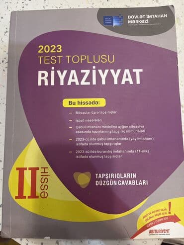 Riyaziyyat Testlər 11-ci sinif, DİM, 2-ci hissə, 2023 il lalafo.az -da Riyaziyyat Testlər 11-ci sinif, DİM, 2-ci hissə, 2023 il