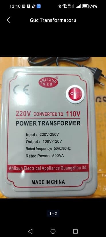 ANLIXUN Güc Transformatoru – 220V-dan 110V-a - Giriş gərginliyi lalafo.az -da ANLIXUN Güc Transformatoru – 220V-dan 110V-a - Giriş gərginliyi