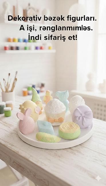 Fiqur, Gips, rəng - Ağ lalafo.az -da Fiqur, Gips, rəng - Ağ