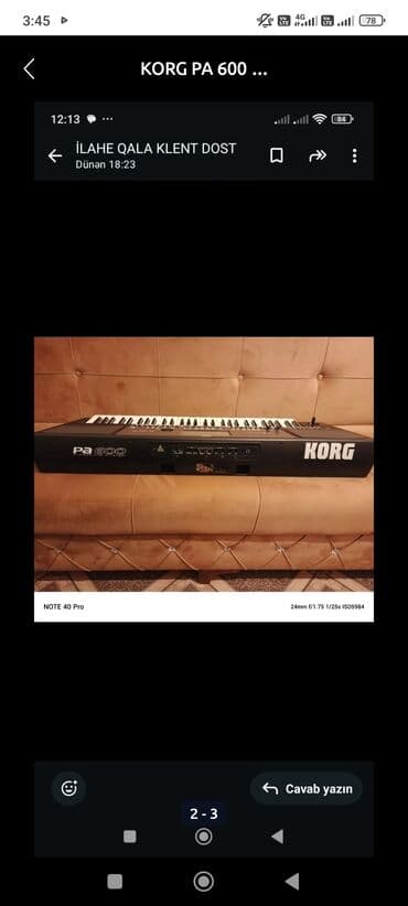 Sintezator, Korg lalafo.az -da Sintezator, Korg