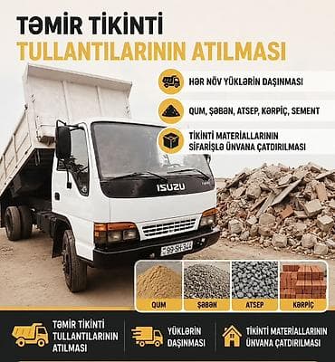 Təmizləmə və daşınma xidməti – tikinti-təmir tullantılarının yığılması lalafo.az -da Təmizləmə və daşınma xidməti – tikinti-təmir tullantılarının yığılması