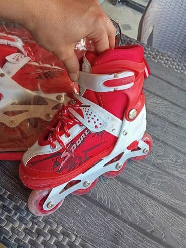 Uşaq üçün tənzimlənən inline konkislər – qırmızı/ağ rəng lalafo.az -da Uşaq üçün tənzimlənən inline konkislər – qırmızı/ağ rəng