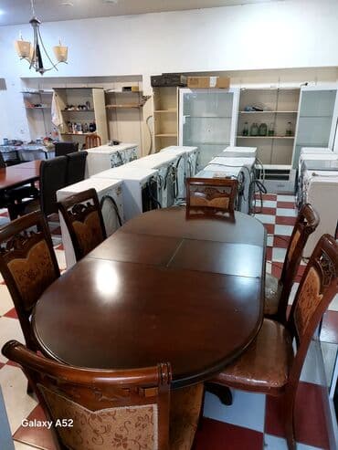 Qonaq otağı üçün, Açılan, Oval masa, 6 stul lalafo.az -da Qonaq otağı üçün, Açılan, Oval masa, 6 stul