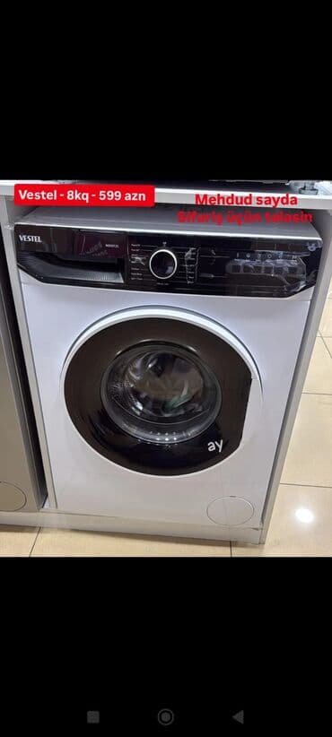 Paltaryuyan maşın Vestel, 8 kq, Yeni lalafo.az -da Paltaryuyan maşın Vestel, 8 kq, Yeni