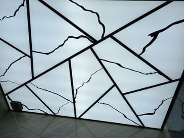 Потолок: LED işıqlı dekorativ tavan paneli – “qırılmış mərmər” dizaynı - Gergi at lalafo.az — 1 Потолок: LED işıqlı dekorativ tavan paneli – “qırılmış mərmər” dizaynı - Gergi — 1