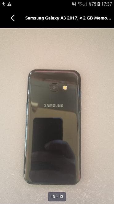 Samsung Galaxy A3 2017, 16 GB, rəng - Qara, Sensor, Barmaq izi, Simsiz şarj lalafo.az -da Samsung Galaxy A3 2017, 16 GB, rəng - Qara, Sensor, Barmaq izi, Simsiz şarj
