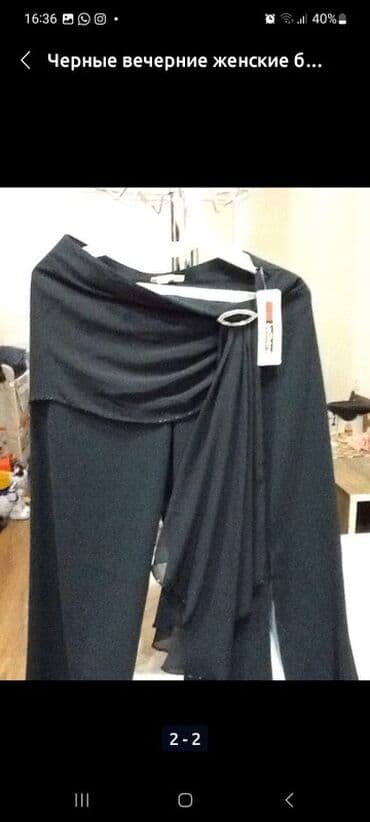 Qara axşam şalvarı – zərif və fərqli dizayn - Modell: qadınlar üçün lalafo.az -da Qara axşam şalvarı – zərif və fərqli dizayn - Modell: qadınlar üçün