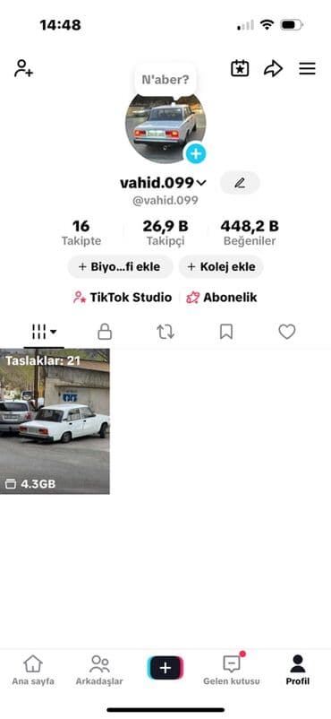 Xidmət: TikTok profili – vahid.099 - Platforma: TikTok - İstifadəçi lalafo.az -da Xidmət: TikTok profili – vahid.099 - Platforma: TikTok - İstifadəçi