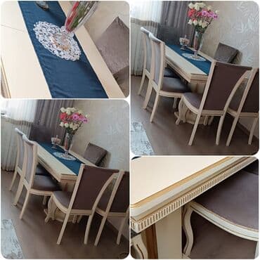 Qonaq otağı üçün, İşlənmiş, Açılan, Kvadrat masa, 6 stul lalafo.az -da Qonaq otağı üçün, İşlənmiş, Açılan, Kvadrat masa, 6 stul