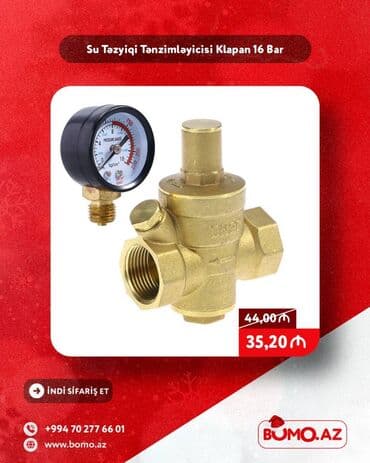 🎄✨ Yeni il ENDİRİMİ! ✨🎄 🔥 Su Təzyiqi Tənzimləyicisi Klapan 16 Bar ✅ lalafo.az -da 🎄✨ Yeni il ENDİRİMİ! ✨🎄 🔥 Su Təzyiqi Tənzimləyicisi Klapan 16 Bar ✅