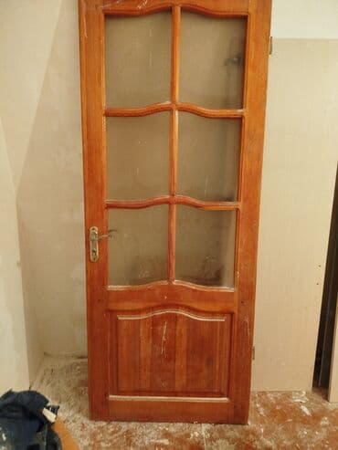 Taxta şüşəli otaq qapısı - Material: təbii ağac karkas, dekorativ lalafo.az -da Taxta şüşəli otaq qapısı - Material: təbii ağac karkas, dekorativ