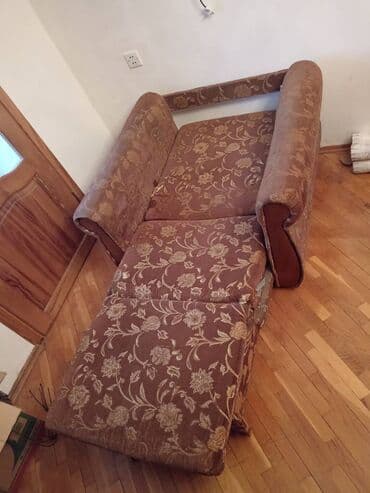 Б/у, Раскладной диван, 2 кресла, С подъемным механизмом, Раскладной at lalafo.az Б/у, Раскладной диван, 2 кресла, С подъемным механизмом, Раскладной