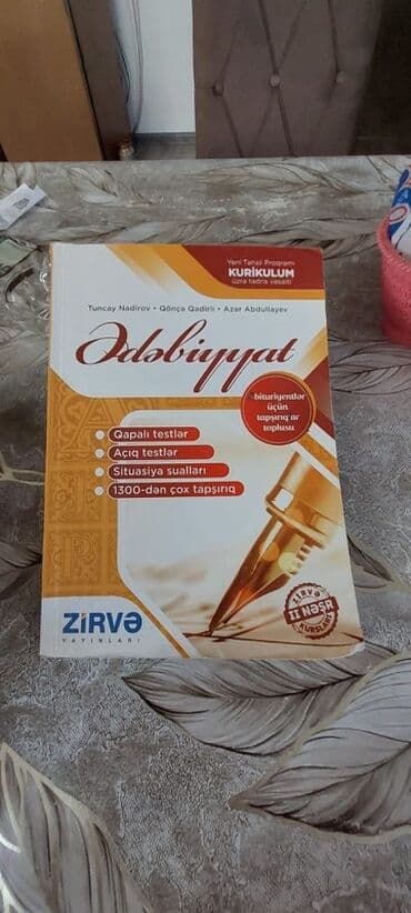 Məhsul: “Ədəbiyyat” test toplusu – Zirvə Nəşrləri Xüsusiyyətlər: - lalafo.az -da Məhsul: “Ədəbiyyat” test toplusu – Zirvə Nəşrləri Xüsusiyyətlər: -