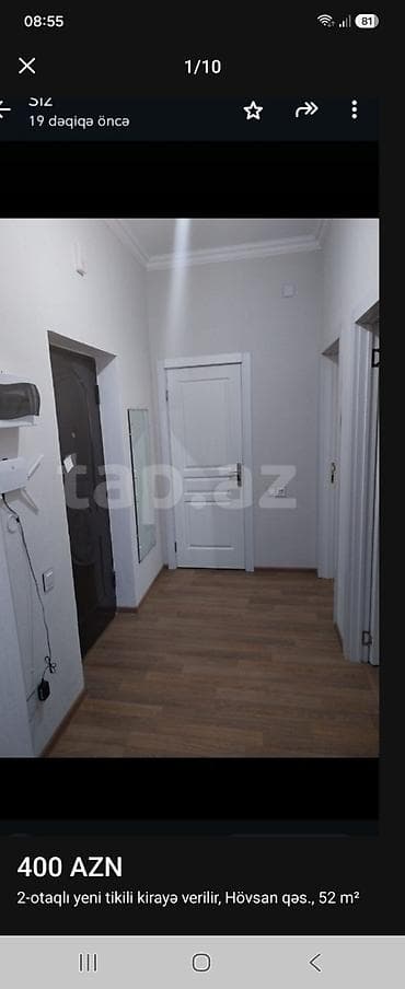 Kirayə – 2 otaqlı yeni tikili, Hövsan qəs., 52 m² təmiz səliqəli evdi at lalafo.az Kirayə – 2 otaqlı yeni tikili, Hövsan qəs., 52 m² təmiz səliqəli evdi