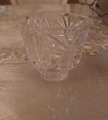 Kəsimli şüşədən dekorativ qab - Material: qalın, keyfiyyətli kəsimli lalafo.az -da Kəsimli şüşədən dekorativ qab - Material: qalın, keyfiyyətli kəsimli
