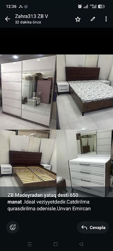 *ZB* *Madeyradan yataq desti 650 manat* .Ideal lalafo.az -da *ZB* *Madeyradan yataq desti 650 manat* .Ideal