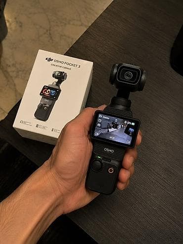 DJI Osmo Pocket 3 – Creator Combo - Cib ölçülü, 3-oxlu stabilizatorlu lalafo.az -da DJI Osmo Pocket 3 – Creator Combo - Cib ölçülü, 3-oxlu stabilizatorlu