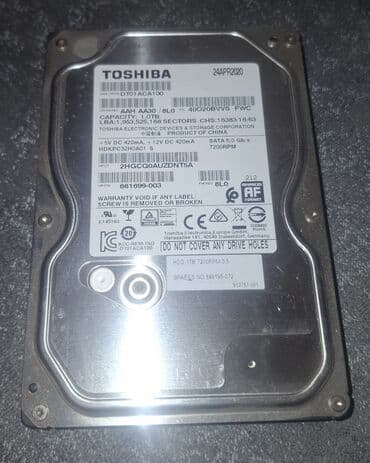Sərt disk (HDD) Toshiba, 1 TB, 7200 RPM, 3.5" lalafo.az -da Sərt disk (HDD) Toshiba, 1 TB, 7200 RPM, 3.5"