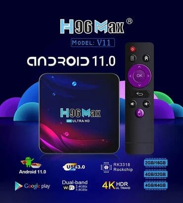 Yeni Smart TV boks TV box 4 GB / 32 GB, Android, Ünvandan götürmə, Pulsuz çatdırılma, Ödənişli çatdırılma lalafo.az -da Yeni Smart TV boks TV box 4 GB / 32 GB, Android, Ünvandan götürmə, Pulsuz çatdırılma, Ödənişli çatdırılma