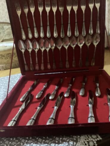 Gümüş Mətbəx Ləvazimatları Dəsti – AK900 damğalı - Klassik naxışlı lalafo.az -da Gümüş Mətbəx Ləvazimatları Dəsti – AK900 damğalı - Klassik naxışlı