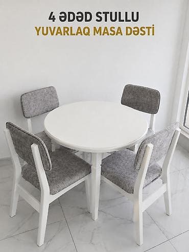 Qonaq otağı üçün, Yeni, Yumru masa, 4 stul lalafo.az -da Qonaq otağı üçün, Yeni, Yumru masa, 4 stul