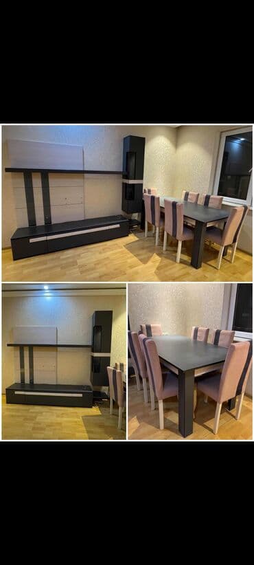 İşlənmiş, Dördbucaq masa, 6 stul lalafo.az -da İşlənmiş, Dördbucaq masa, 6 stul